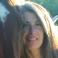 Equine artist Karen Brenner and Echo